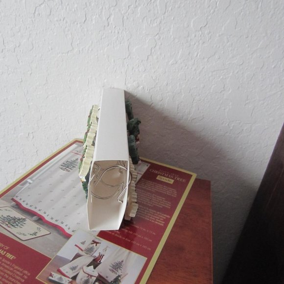 Spode Christmas Tree Fabric Shower Curtain and 12 Hooks--NIP - Picture 7 of 10